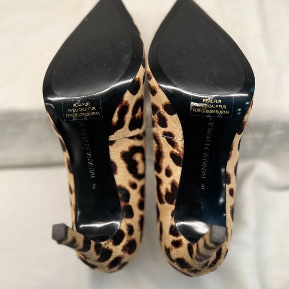 Banana Republic Pointed Toe Calf Fur Heels Pumps Shoes Size 6 - Picture 3 of 6